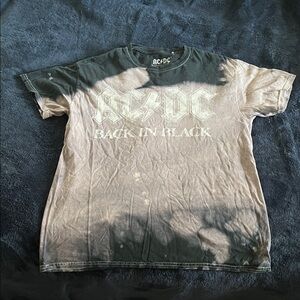 AC/DC Kids Tie-Dye Black and Gray T-Shirt